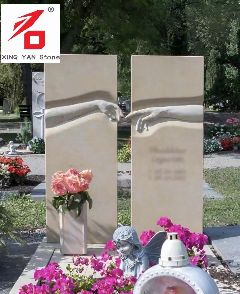 Çin Xingyan İstehsalat Huangshayan Əl Touch Formalı Tomb daşı