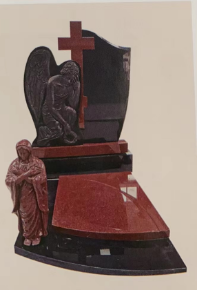 Çin Xingyan - Dini mövzu daş oyma tomb daşı (mələk və bakirə meri formalı)