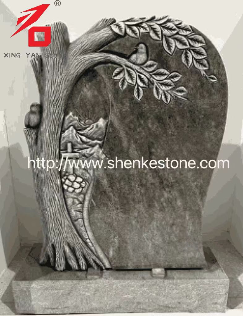 Çin Xingyan - Ağac Kölgəsi Oyma Sənəti Tomb daşı