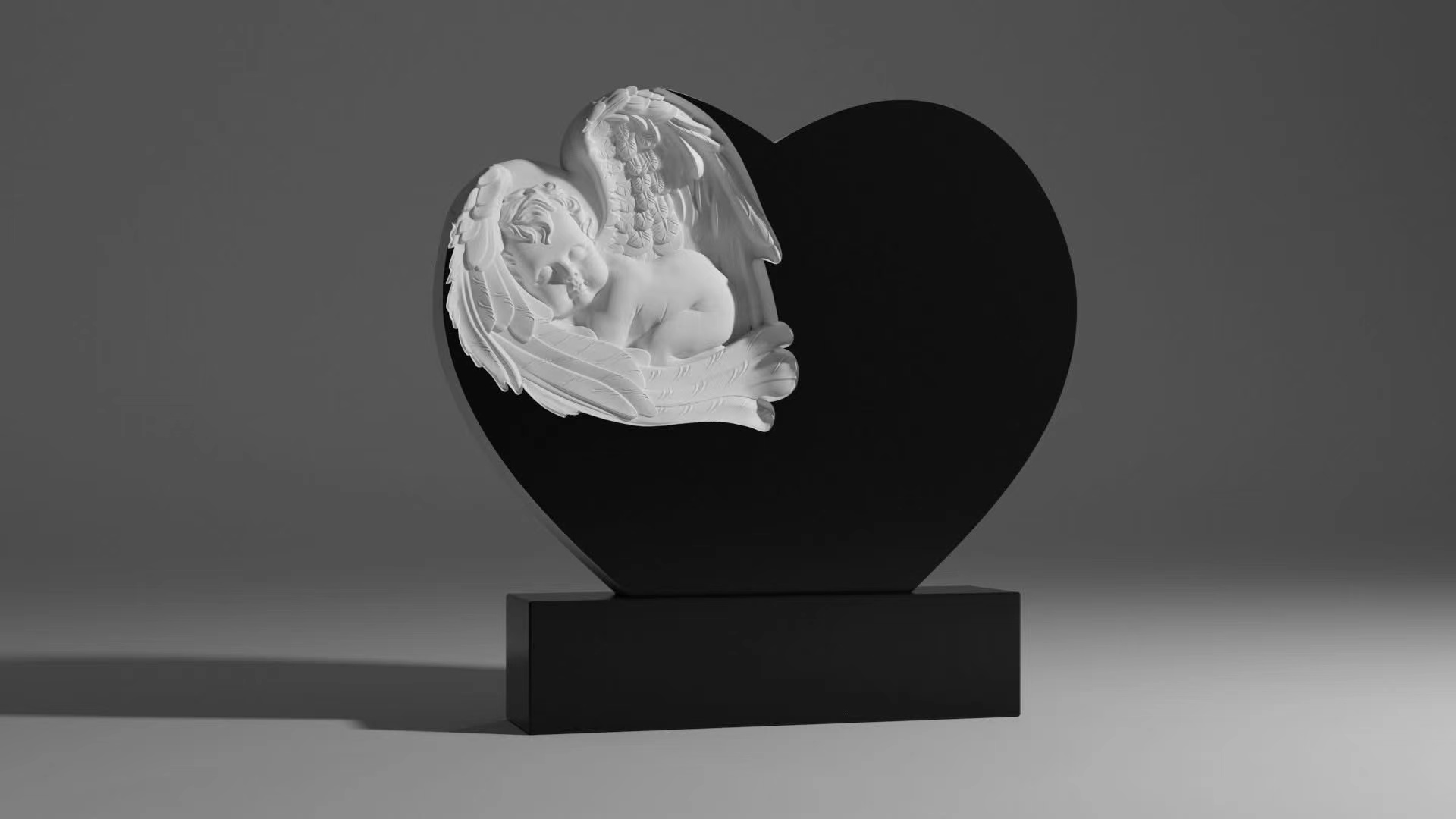 Çin Xingyan Rusy Style Love Guardian Angel Art Tombstone