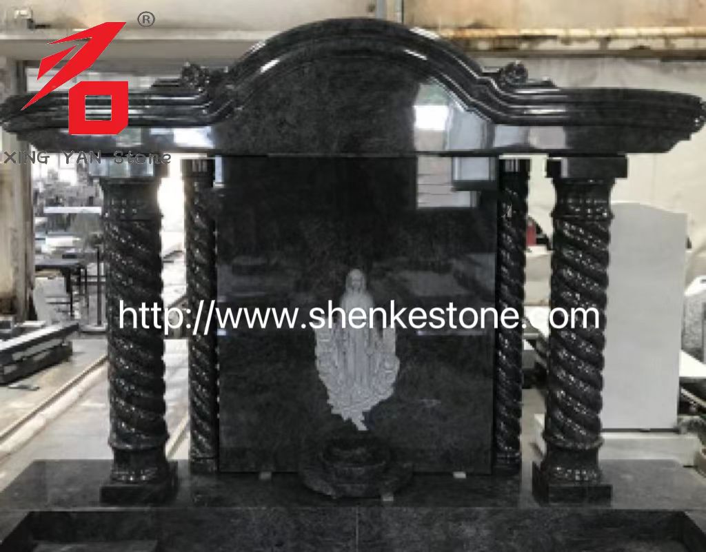 İrlandiya Dizayn Bahama Blue Granite Angel Abidəsi