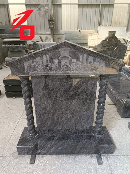 Son şam yeməyi temalı Avropa üslublu daş tomb daşı
