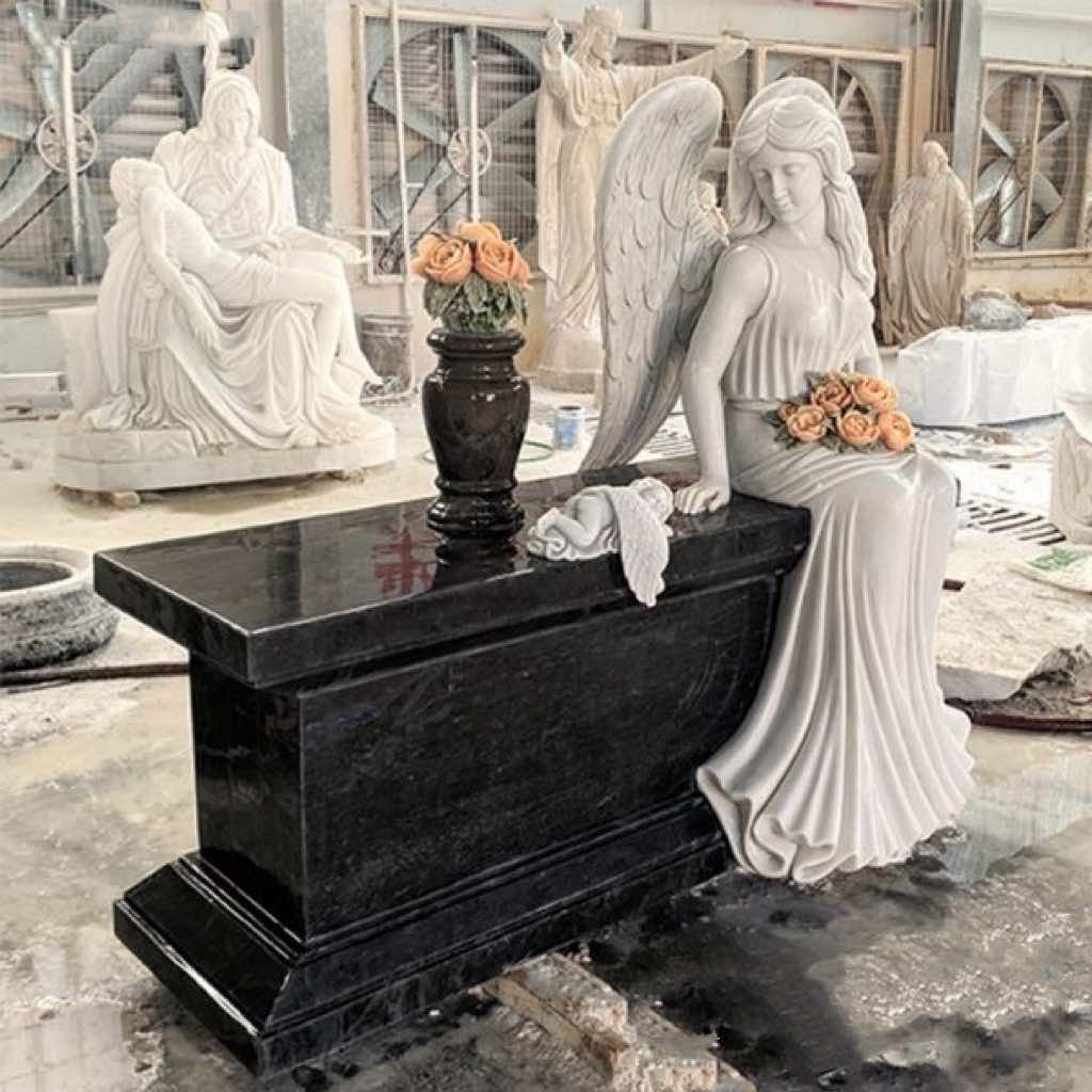 Xingyan Angel Guardian Mərmər Tomb daşı