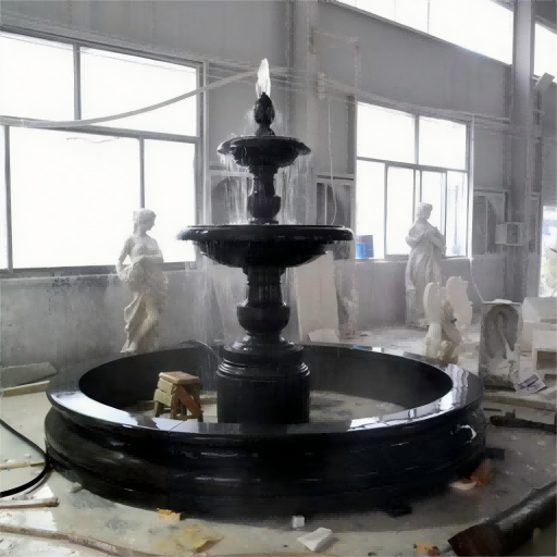Xingyan Xüsusi hazırlanmış ikiqat qatlı qara daş bulaq bağı mənzərəsi axan su bəzəkləri
